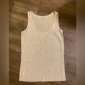 Ivory sequin top